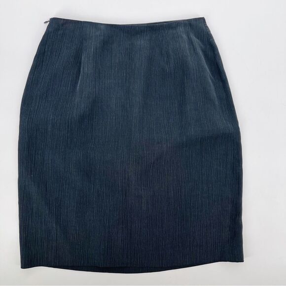 Vintage Giorgio Armani Gray Pencil Skirt Pin Tuck Detail Sz 4 - Picture 3 of 10